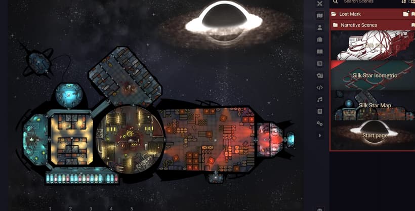 Сцена Lost Mark в Foundry VTT